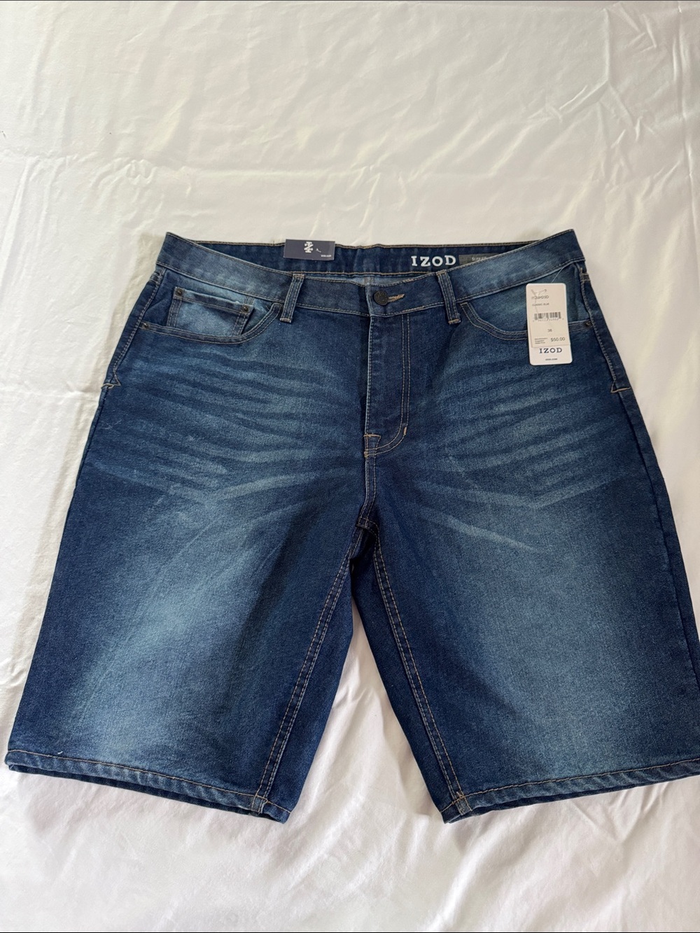 Izod Men’s Indigo Blue Denim Jean Shorts